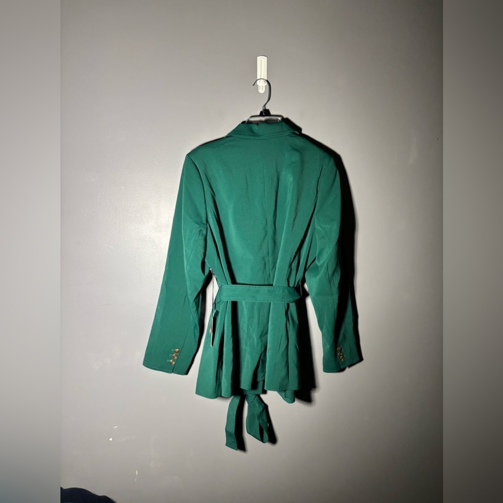 Jason Wu x Eloquii Green Belted Blazer Women’s Size 16 - Picture 3 of 5